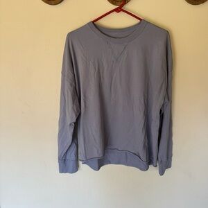 Aerie oversized long sleeve tee shirt raw hem size medium